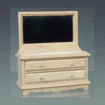 Mirror dressing table bare wood