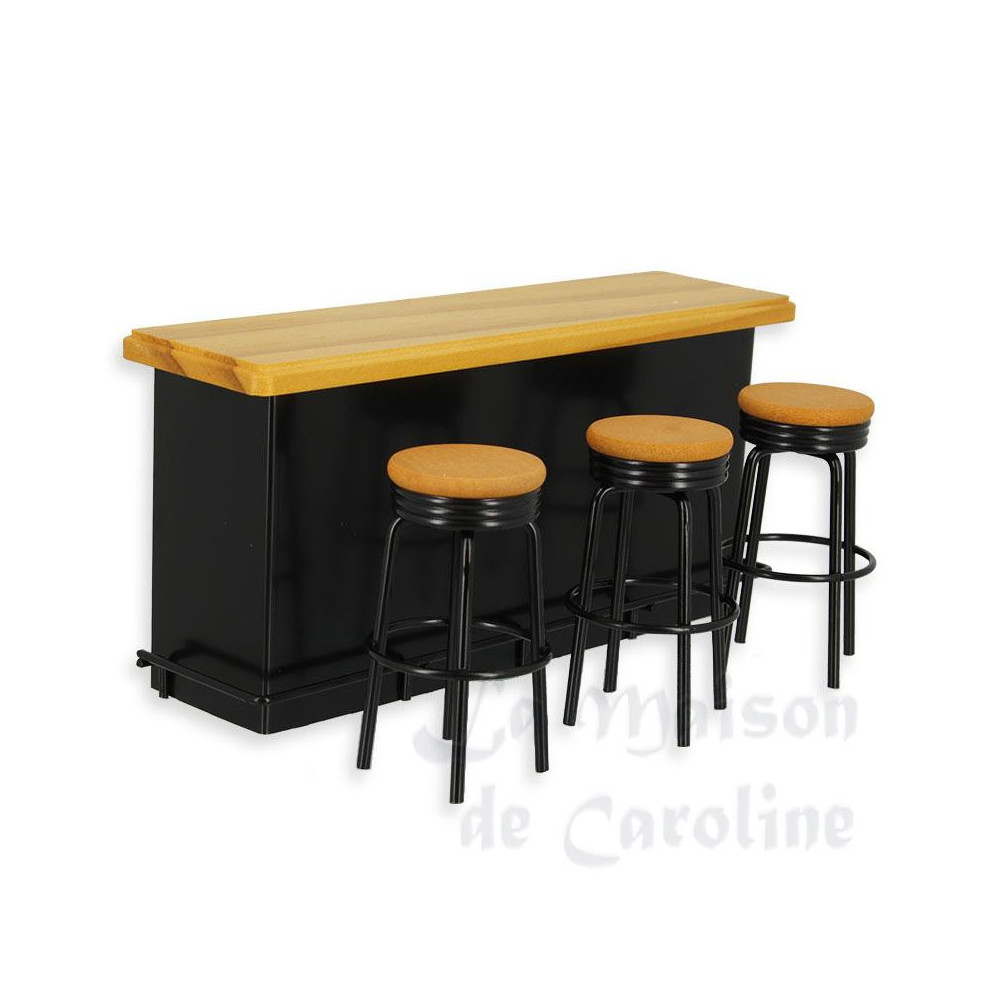 1950 s style counter - 3 stools