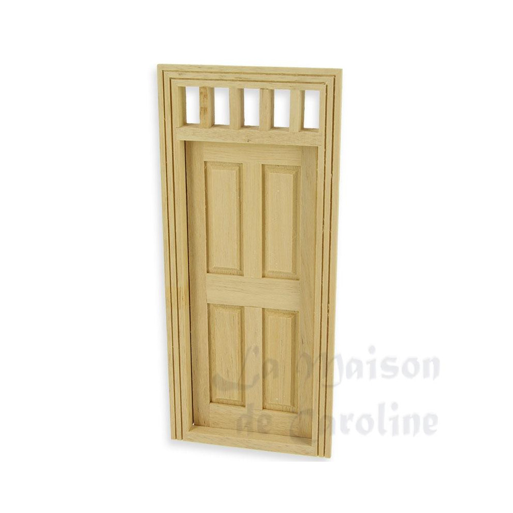 4 panel int.door w/mullions bare wood