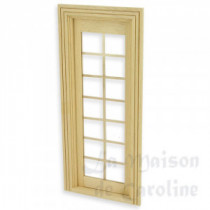 Single french door w/mullion, bare wood