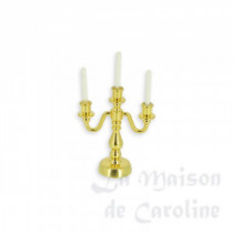 Brass candelabra white