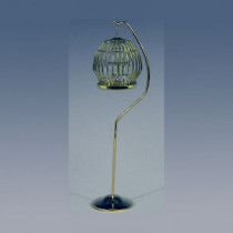 Brass bird cage with stand