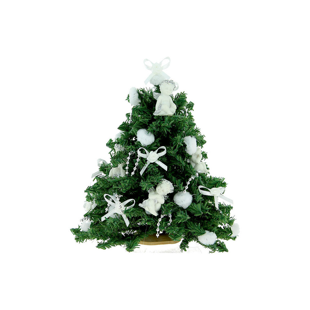Christmas tree to decorate with white angels