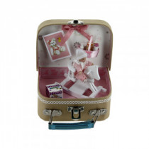 Small pink baby suitcase in kit form
