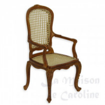 Cane armchair L.XV walnut