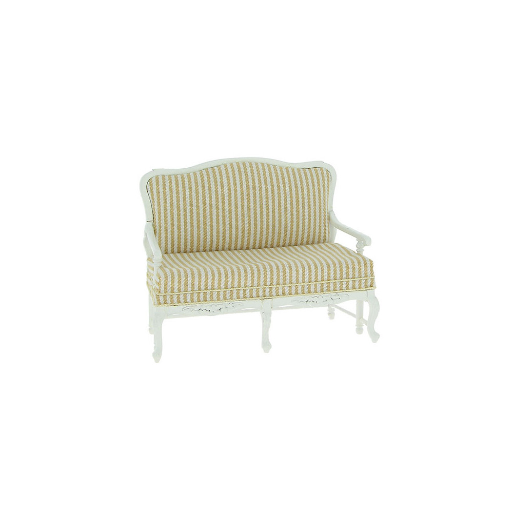 Sofa white-cream stripes