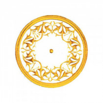Ceiling rosette 3D white-gold