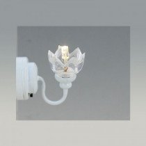 LED Wall Lamp White Clear Flower