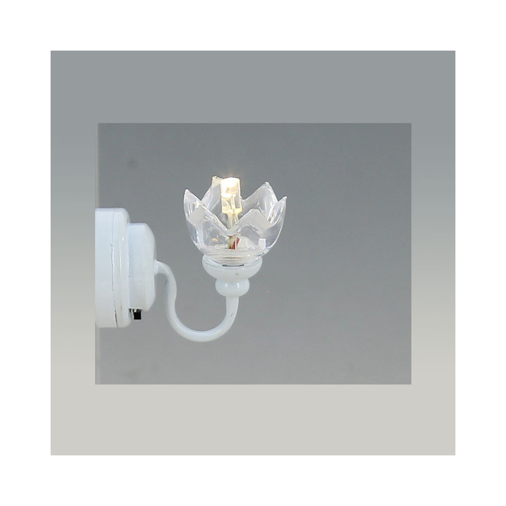LED Wall Lamp White Clear Flower