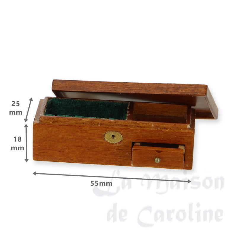 walnut storage box miniature 1:12 Bilder 1