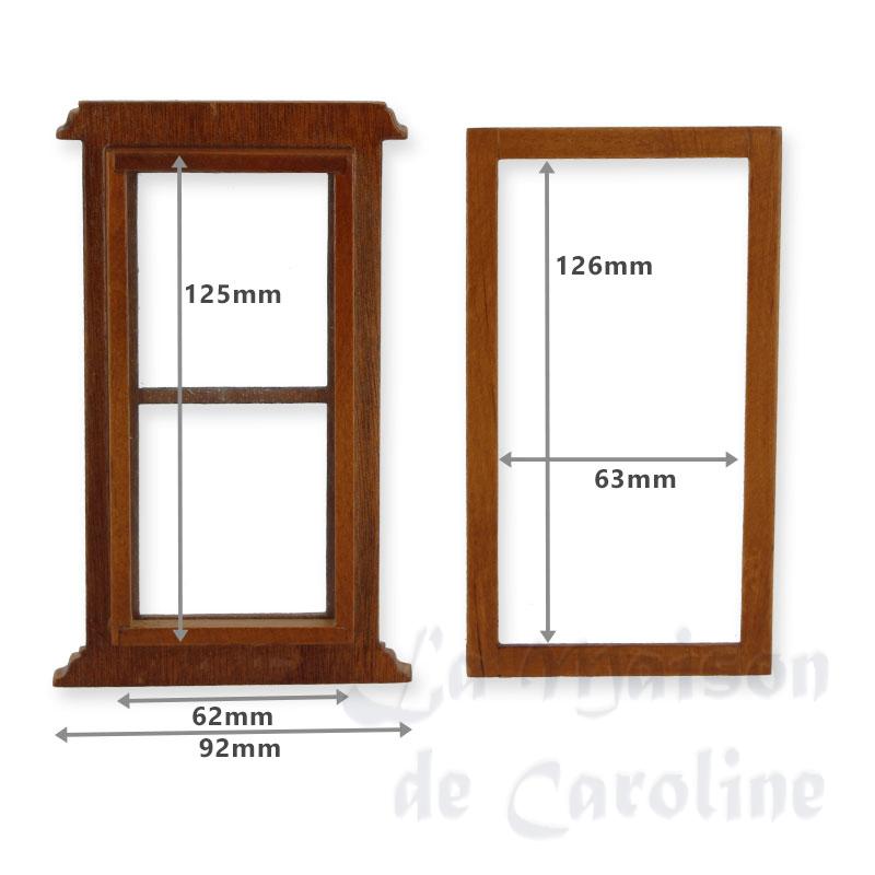 window walnut non openning miniature 1:12 Bilder 1