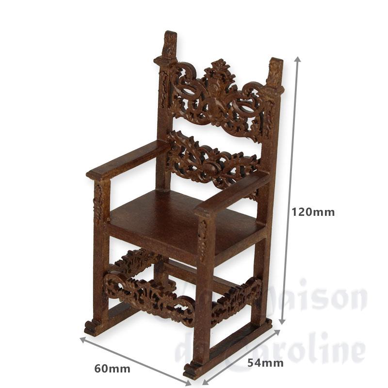 walnut chair miniature 1:12 Bilder 1