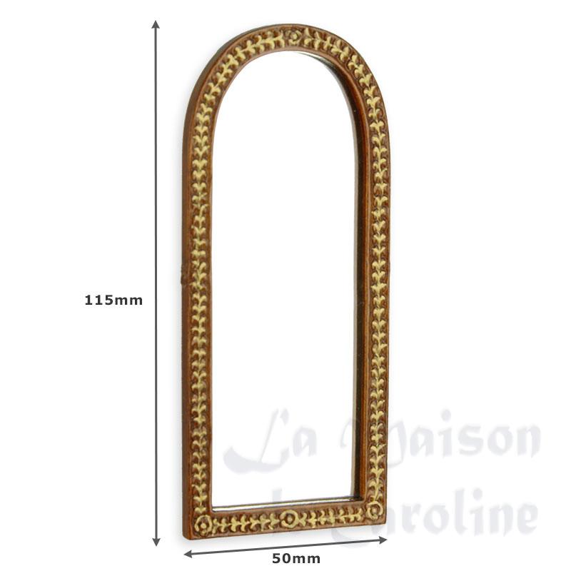 mirror walnut gold miniature 1:12 Bilder 1