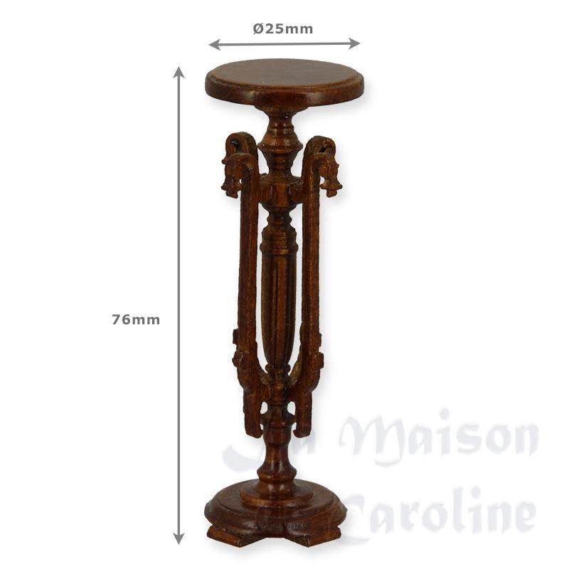 walnut flower pot holder miniature 1:12 Bilder 1