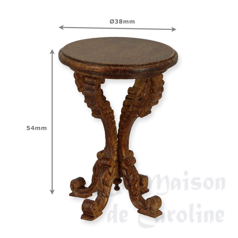 walnut side table miniature 1:12 Bilder 1
