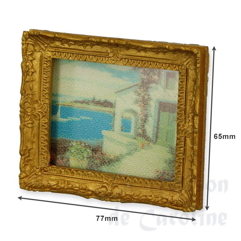 painting with glass and canvas miniature 1:12 Bilder 1
