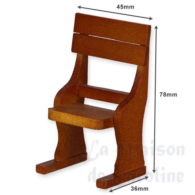 school chair - cherry miniature 1:12 Bilder 1