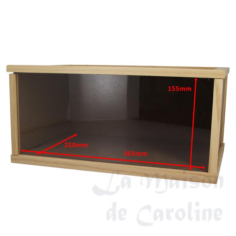 showcase kit barewood, sliding plexi l36.5xp25xh15.5cm 1:12 photo 2 showcase kit barewood, sliding plexi l36.5xp25xh15.5cm 1:12 photo 2