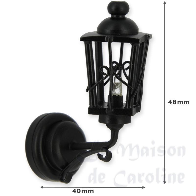 led wall lamp coachman black miniature 1:12 Bilder 1