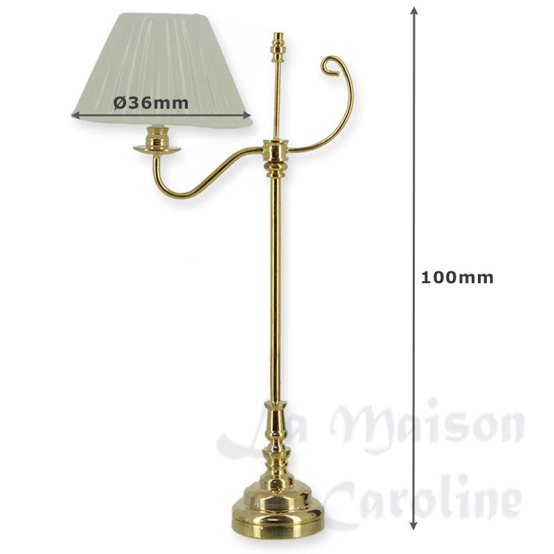 led floor lamp brass pleated miniature 1:12 Bilder 1