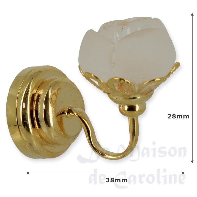 led wall lamp flower brass for dollhouses 1:12 photo 2 led wall lamp flower brass for dollhouses 1:12 photo 2