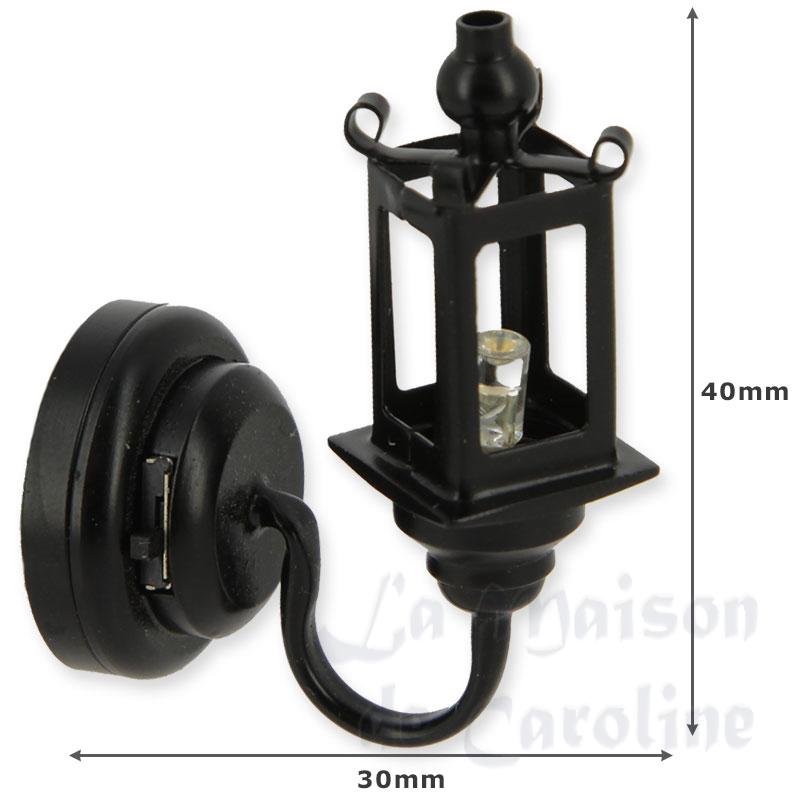 led wall light black miniature 1:12 Bilder 1