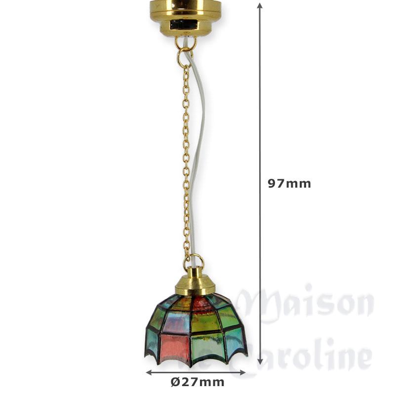 led hanging lamp tiffany miniature 1:12 Bilder 1