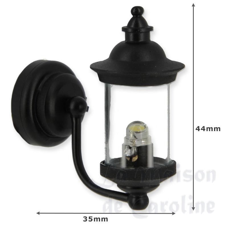 modern led wall light black miniature 1:12 Bilder 1