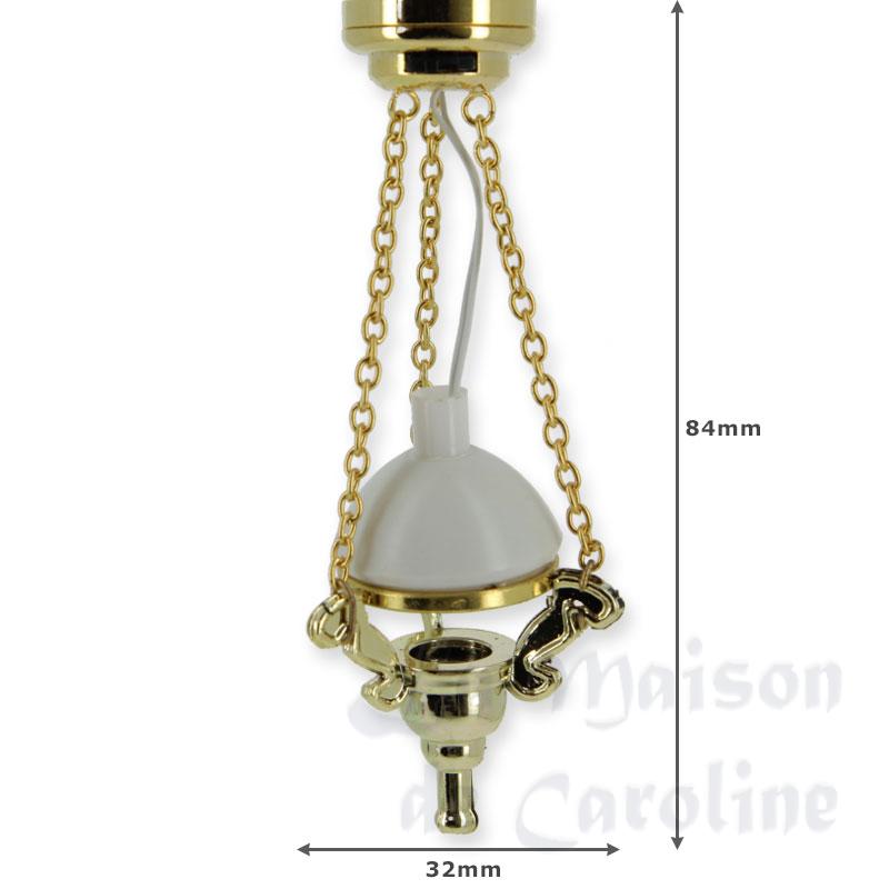 led hanging oil lamp brass miniature 1:12 Bilder 1