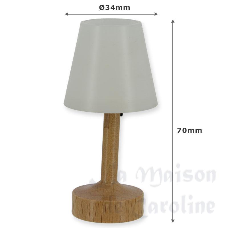led table lamp wood miniature 1:12 Bilder 1