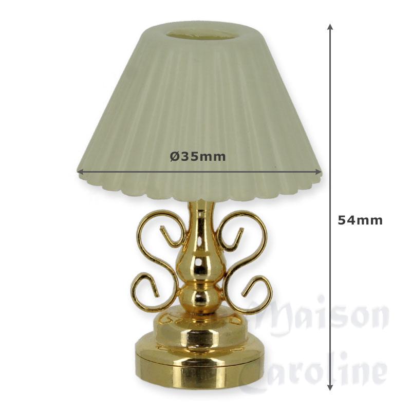 led table light brass pleated miniature 1:12 Bilder 1