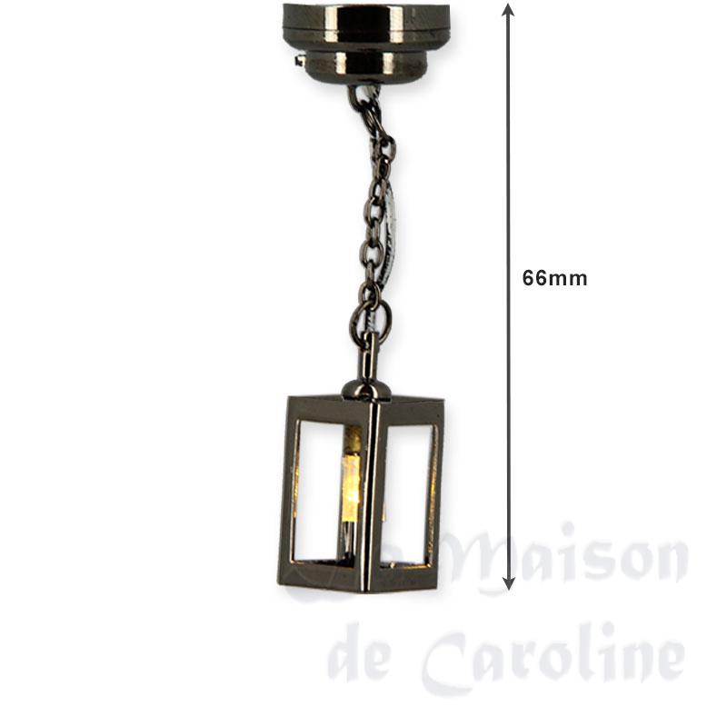 black led lantern suspension miniature 1:12 Bilder 1