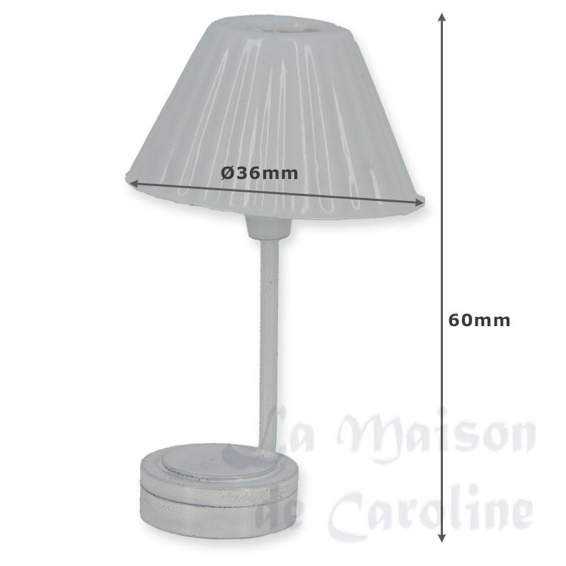 led table light white pleated for dollhouses 1:12 photo 2 led table light white pleated for dollhouses 1:12 photo 2