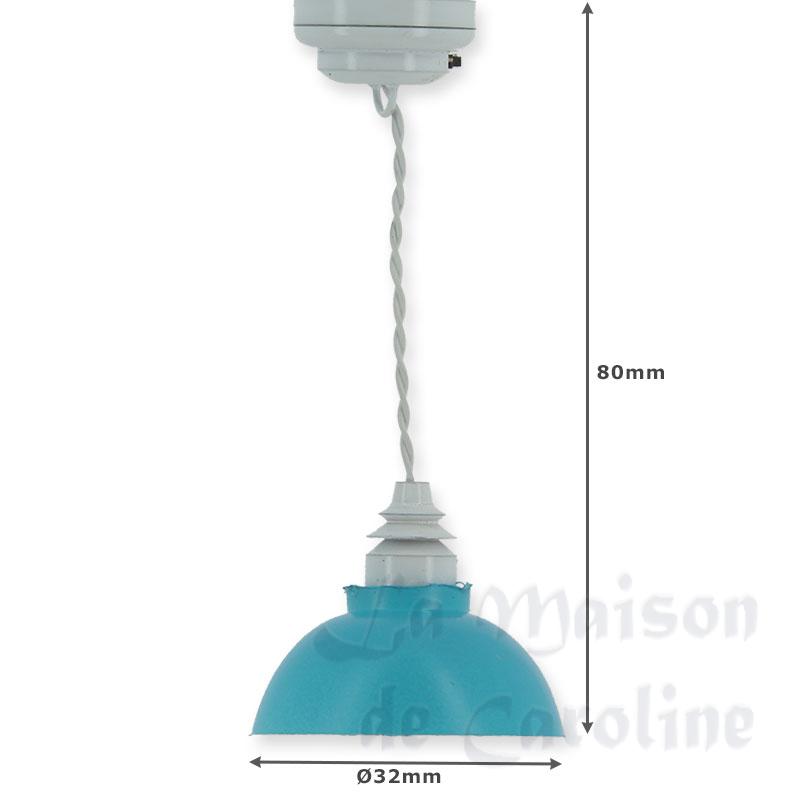 led hanging lamp blue miniature 1:12 Bilder 1