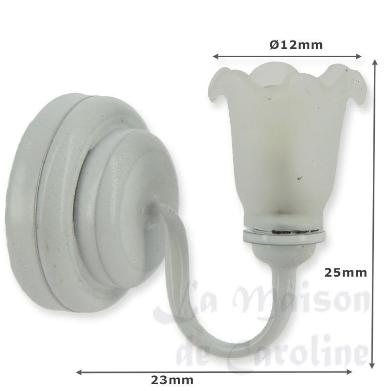 led wall lamp white tulip frosted miniature 1:12 Bilder 1