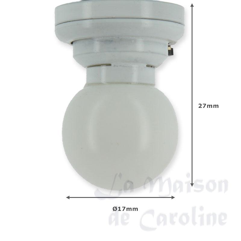 led ceiling light globe white miniature 1:12 Bilder 1
