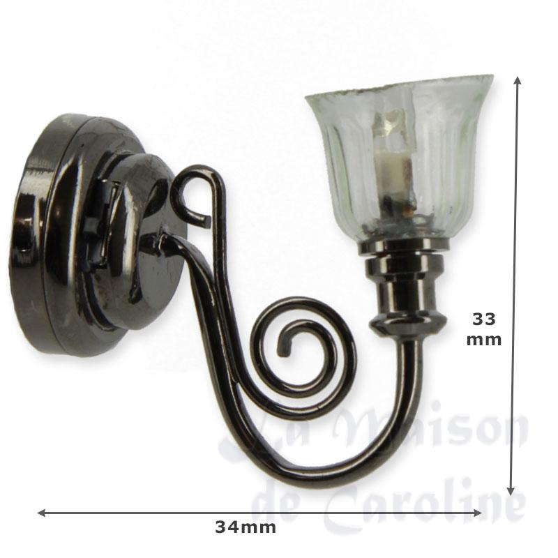 led wall light black miniature 1:12 Bilder 1
