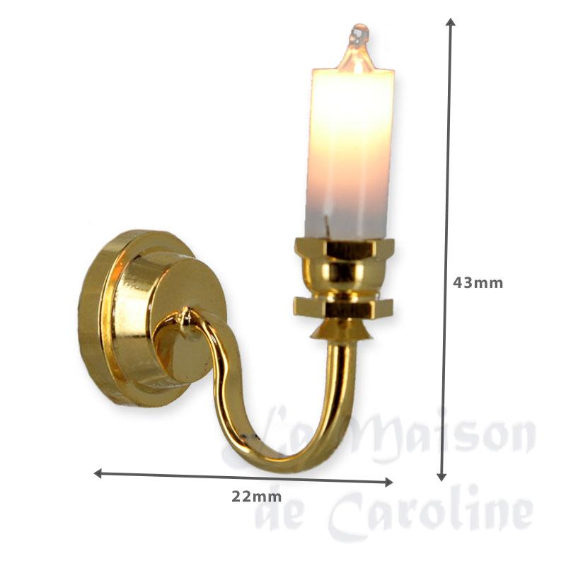 12v wall lamp clip candle brass miniature 1:12 Bilder 1