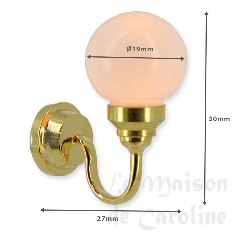 12v wall lamp clip globe miniature 1:12 Bilder 1