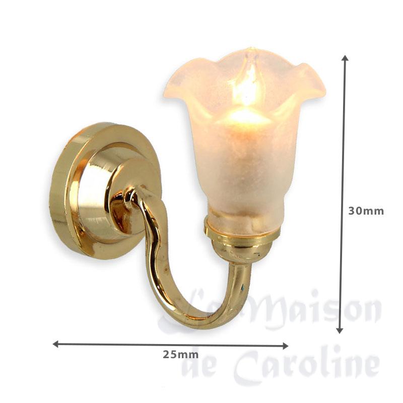12v wall lamp clip tulip miniature 1:12 Bilder 1