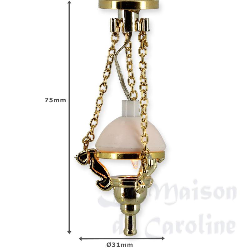 12v hanging oil lamp brass miniature 1:12 Bilder 1