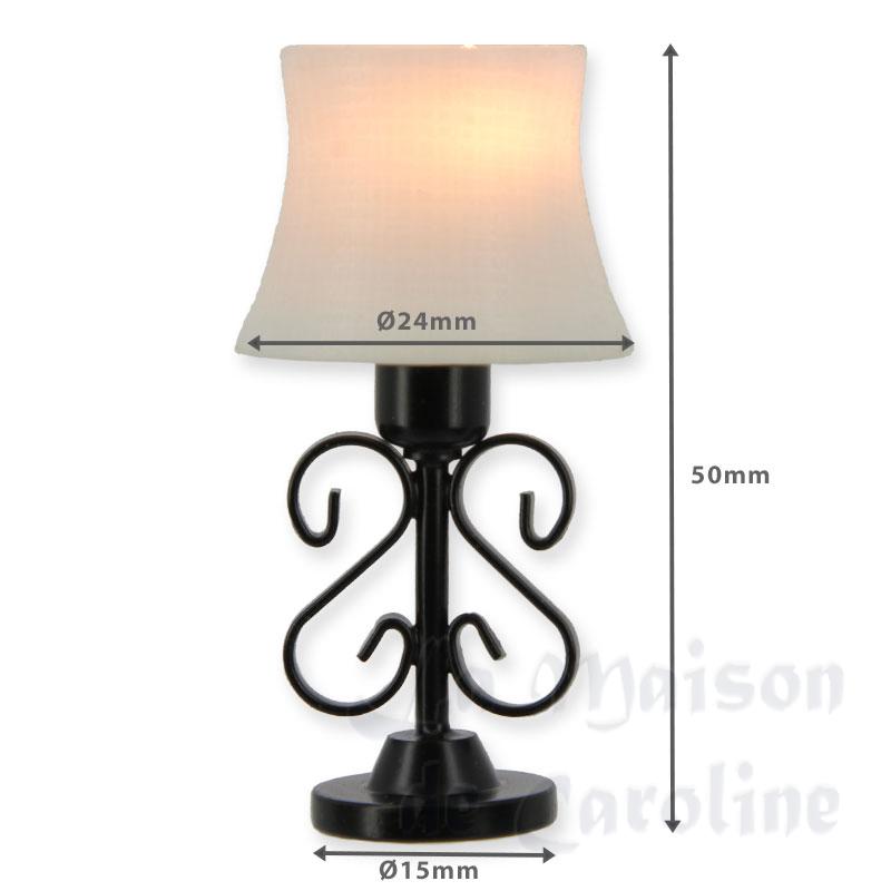 12v table lamp black miniature 1:12 Bilder 1