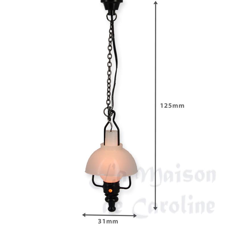 12v hanging lamp clip oil black miniature 1:12 Bilder 1