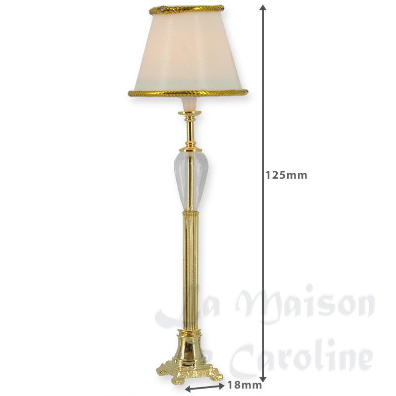 floor lamp 12v brass frosted miniature 1:12 Bilder 1