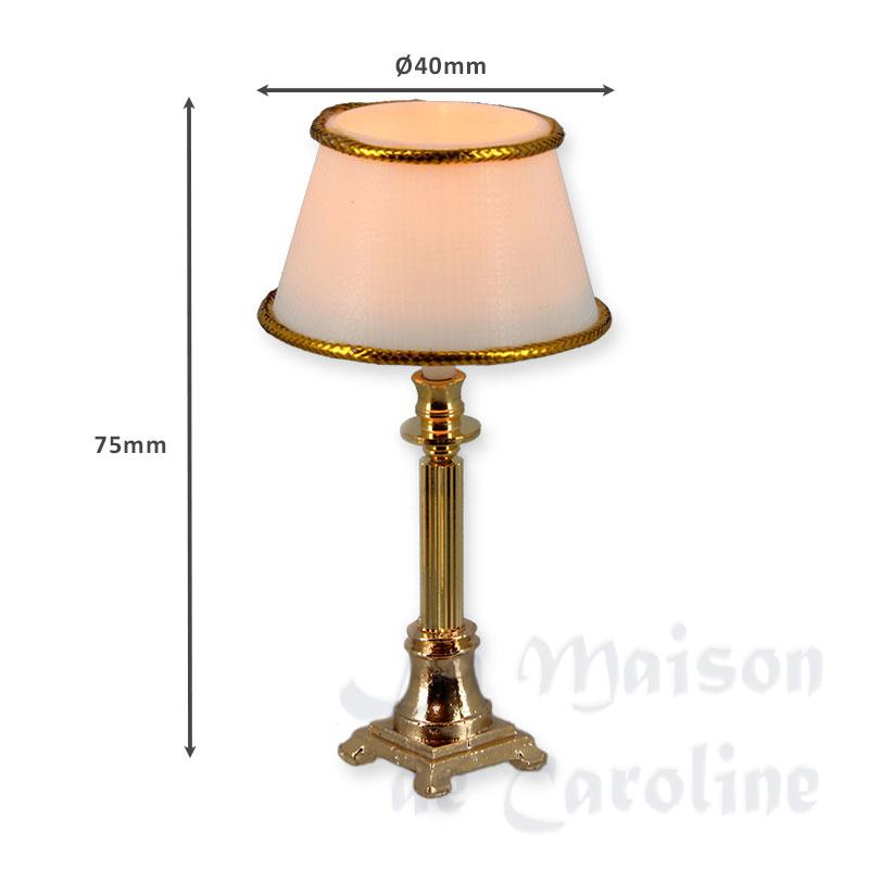 12v table lamp brass frosted for dollhouses 1:12 photo 2