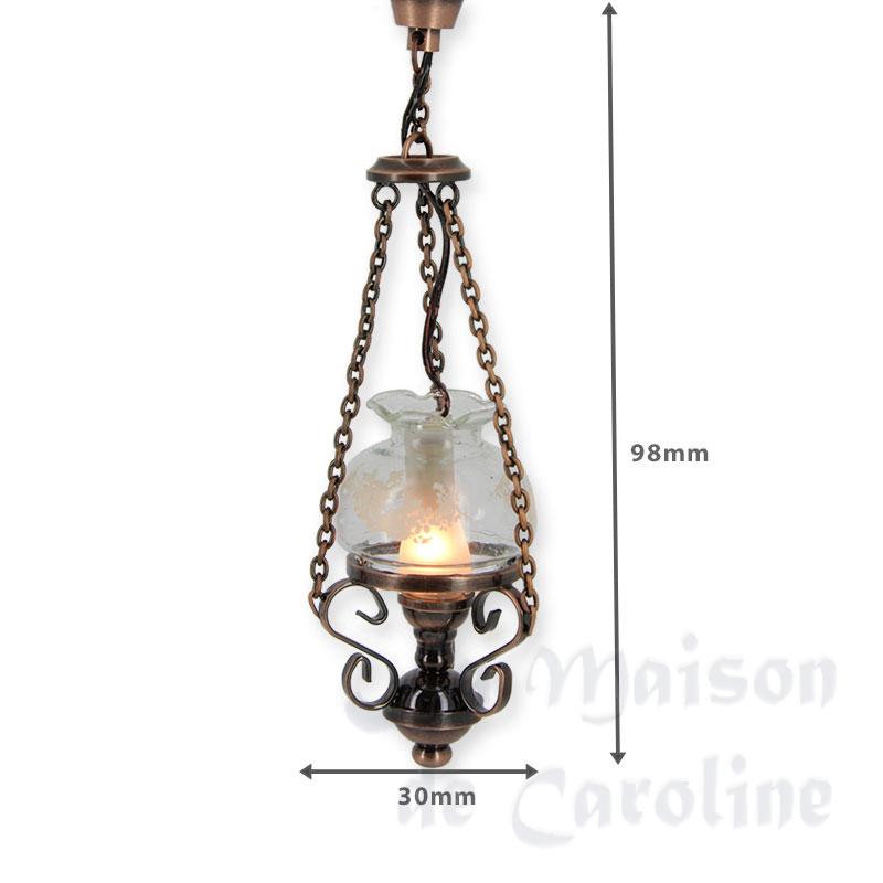 12v wall lamp clip oil glass miniature 1:12 Bilder 1