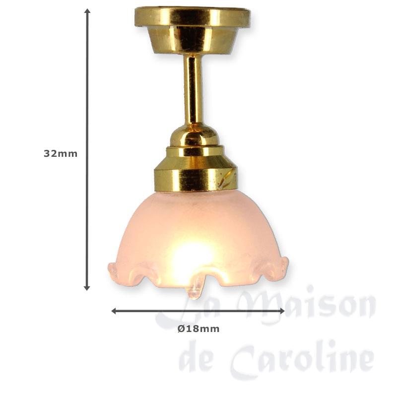 12v ceiling lamp clip tulip miniature 1:12 Bilder 1