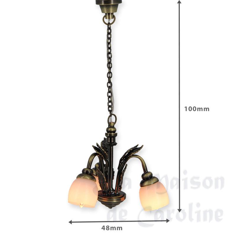 12v hanging lamp clip 3 leafs miniature 1:12 Bilder 1