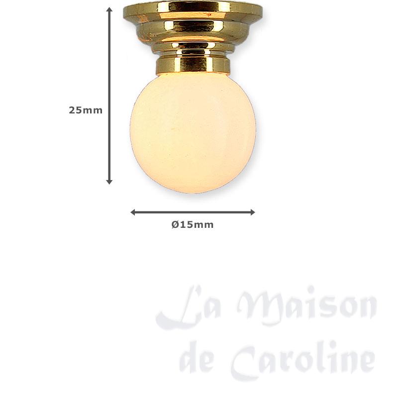 12v ceiling lamp clip globe miniature 1:12 Bilder 1