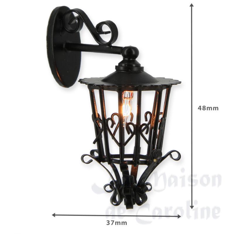 12v wall lamp coachman hanging miniature 1:12 Bilder 1